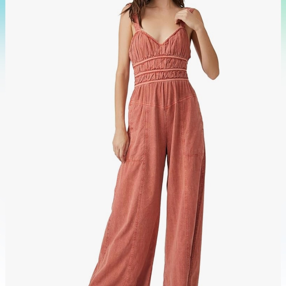 free people after all ruched jumpsuit